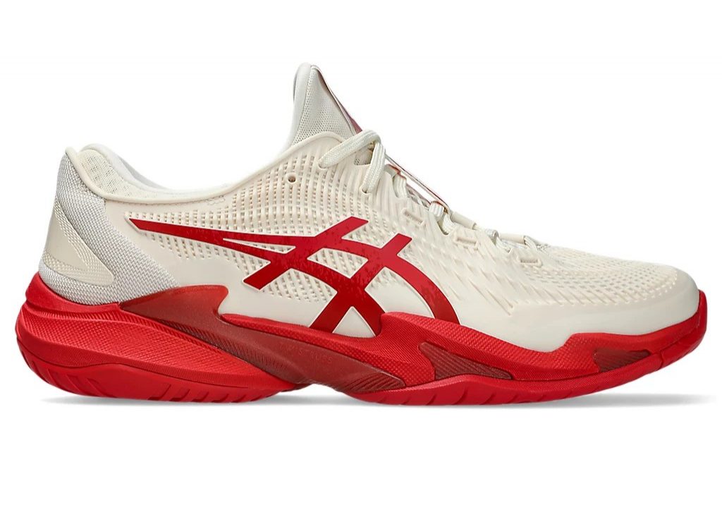 ASICS COURT FF3 NOVAK CREAM CLASSIC RED
